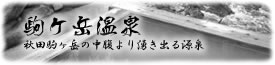 駒ケ岳温泉 秋田駒ヶ岳の中腹より湧き出る源泉